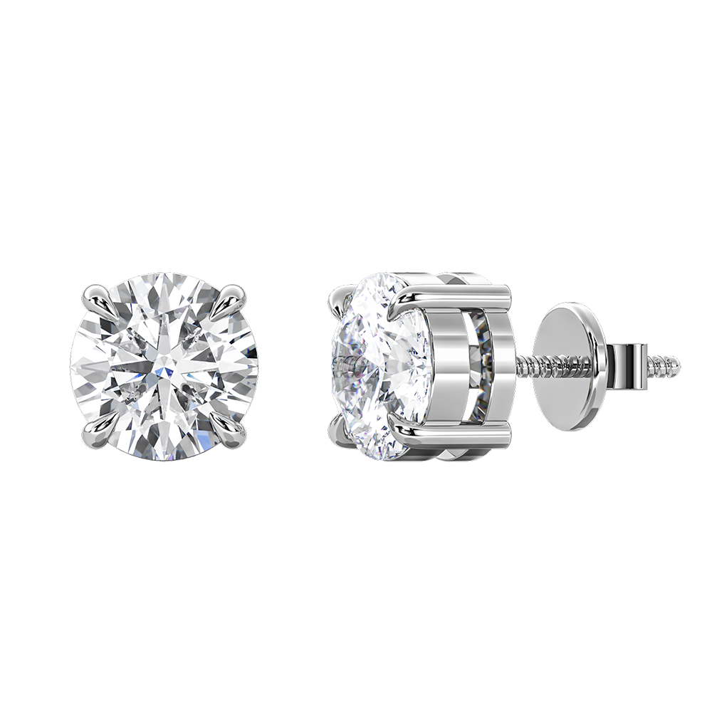 Signature Claw Set Diamond Stud Earrings