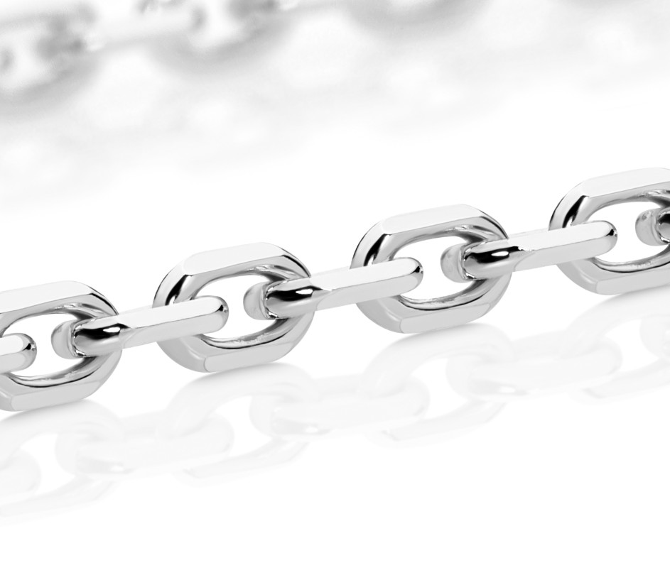 Diamond Cut Anchor Bracelet