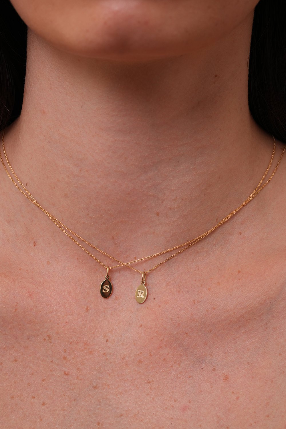 Oval Initial Pendant