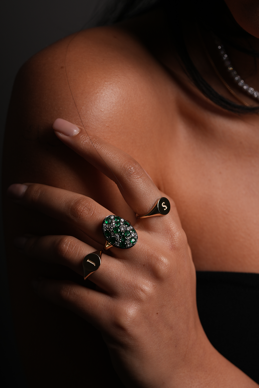 Signature Plain Initial Signet Ring