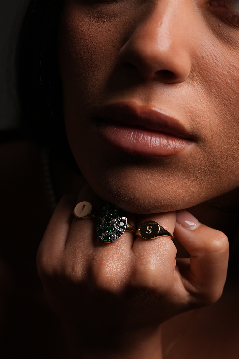Signature Plain Initial Signet Ring