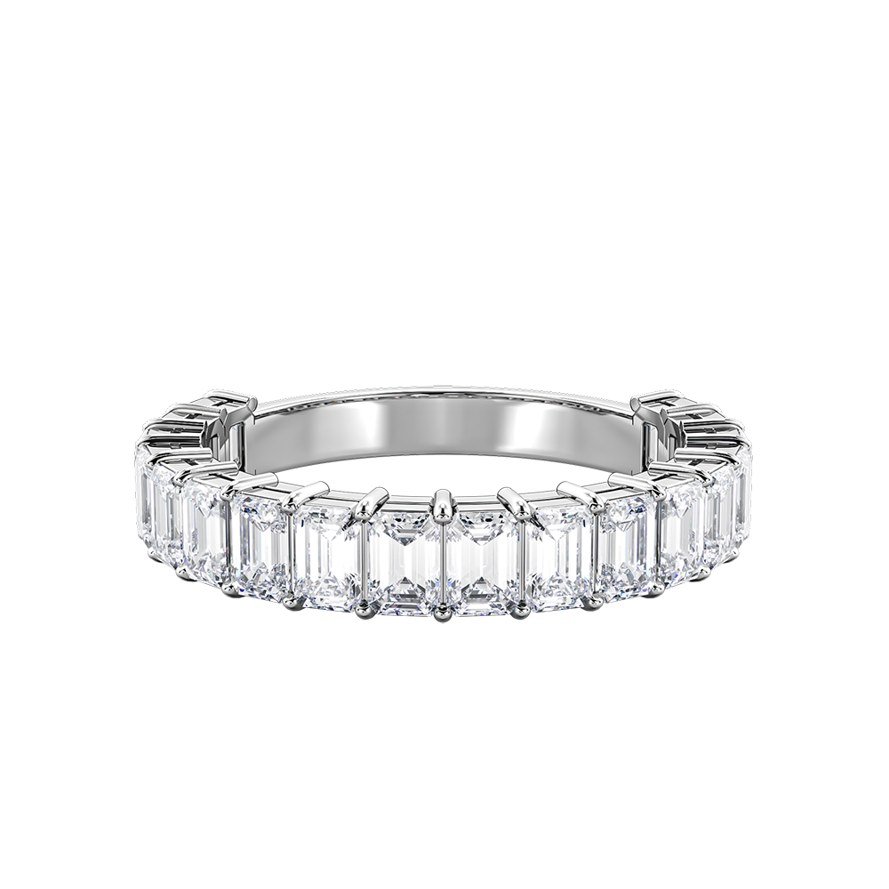 Emerald Cut Vertical Eternity