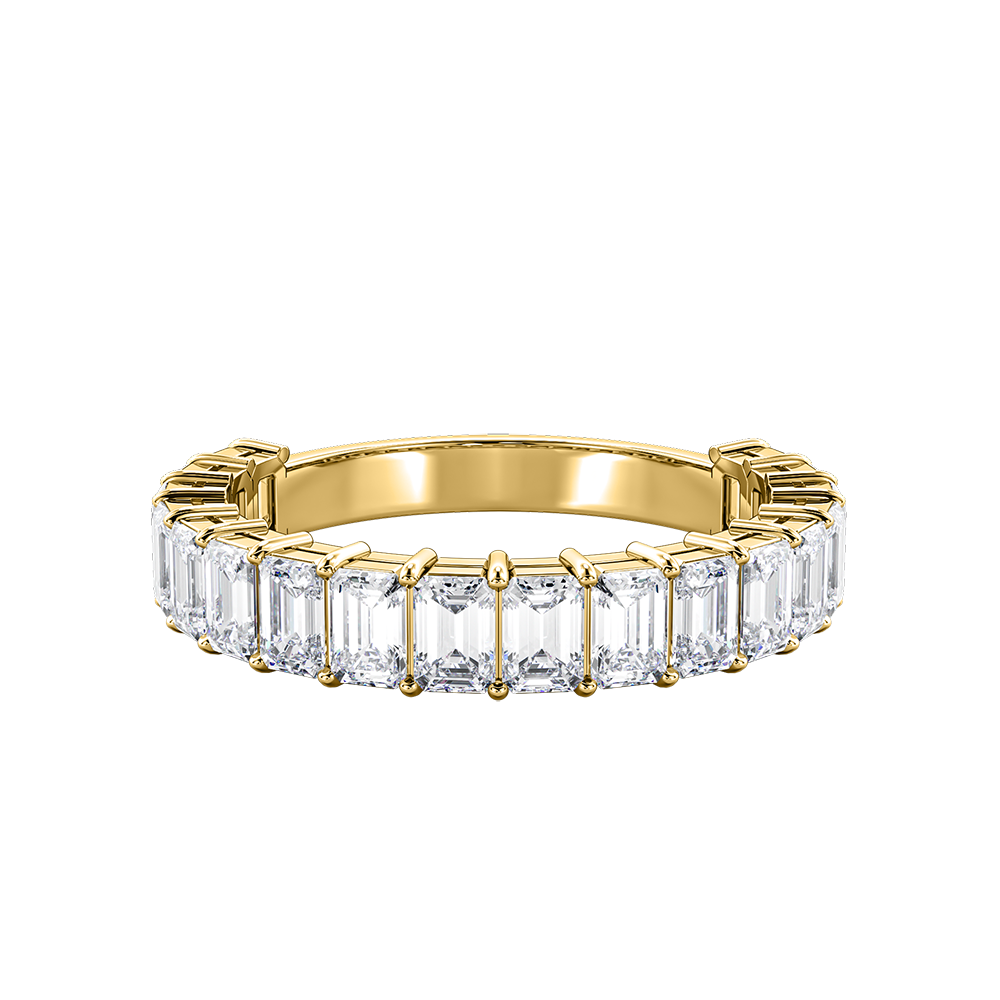 Emerald Cut Vertical Eternity
