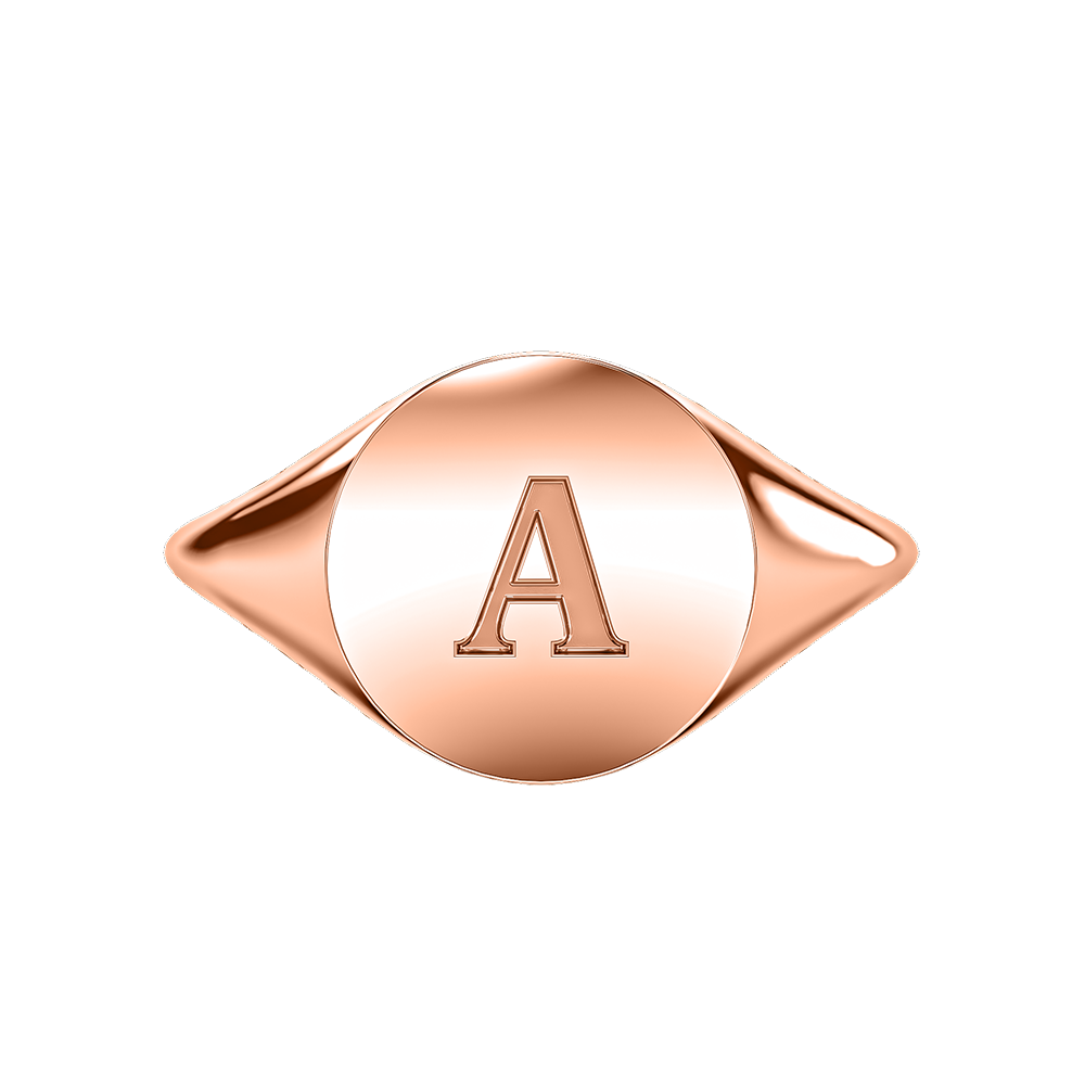Signature Plain Initial Signet Ring