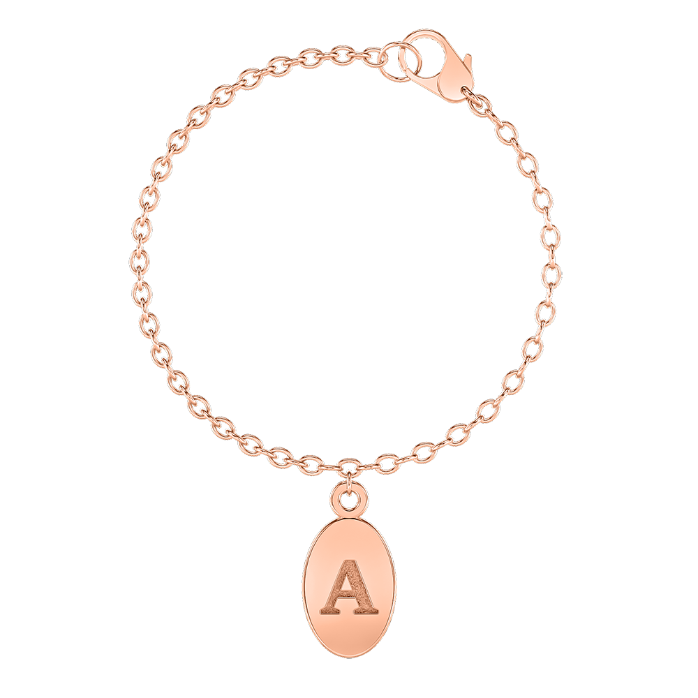 Oval Initial Bracelet