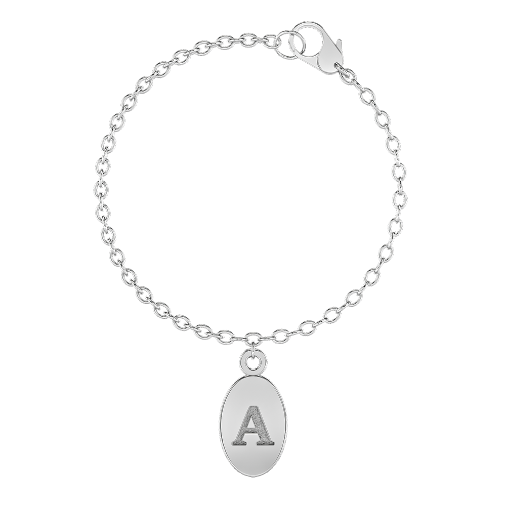 Oval Initial Bracelet