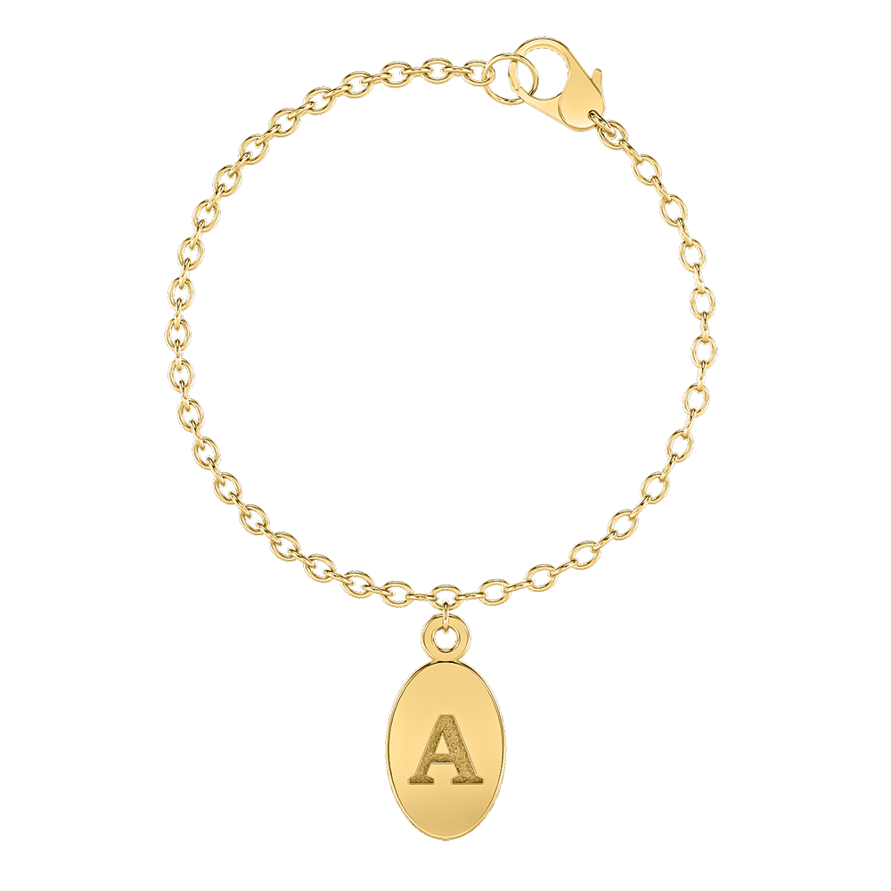 Oval Initial Bracelet