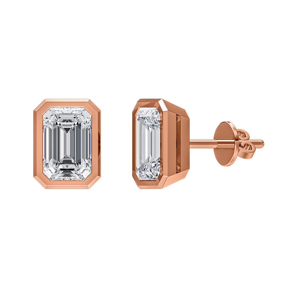 Signature Bezel Set Stud Earrings