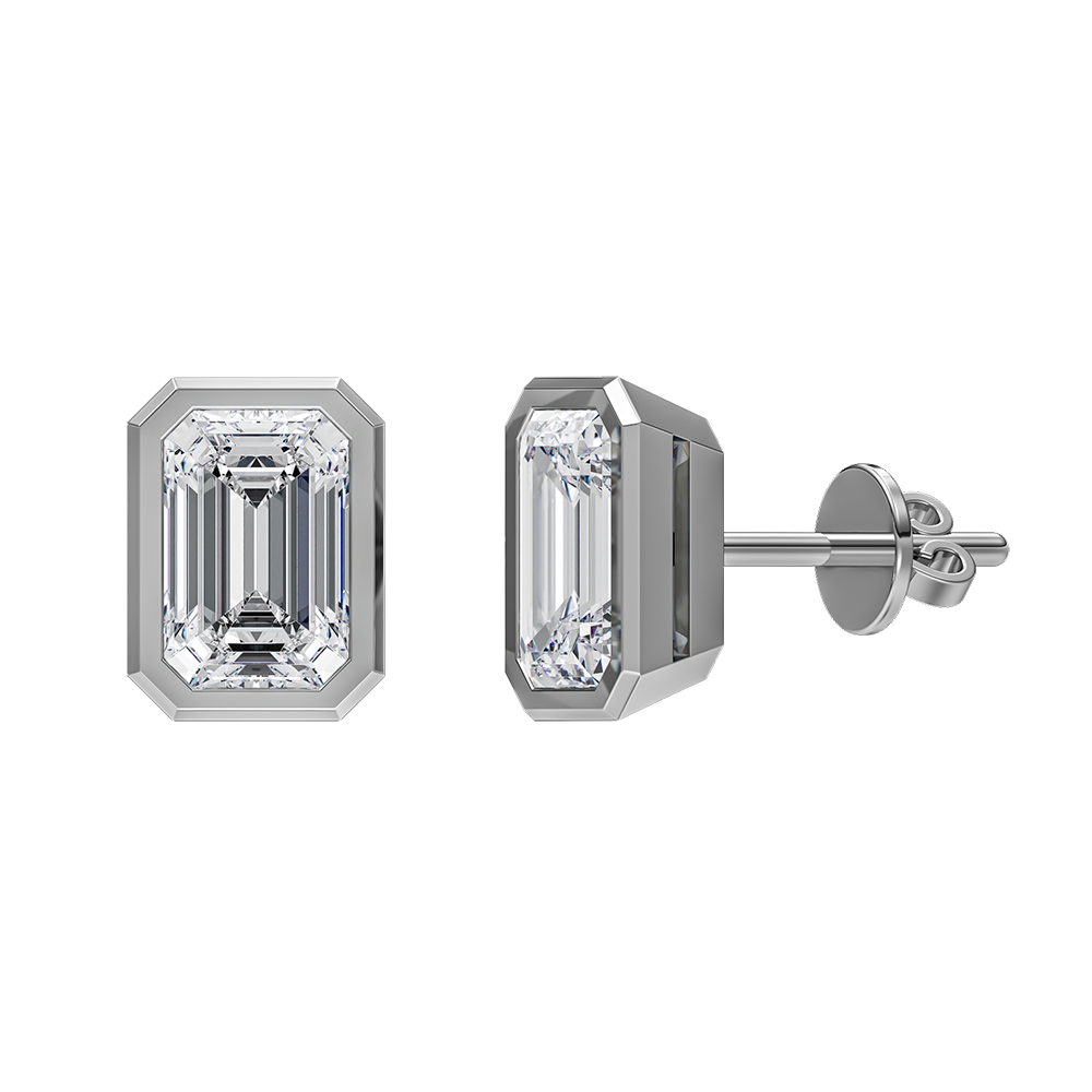 Signature Bezel Set Stud Earrings