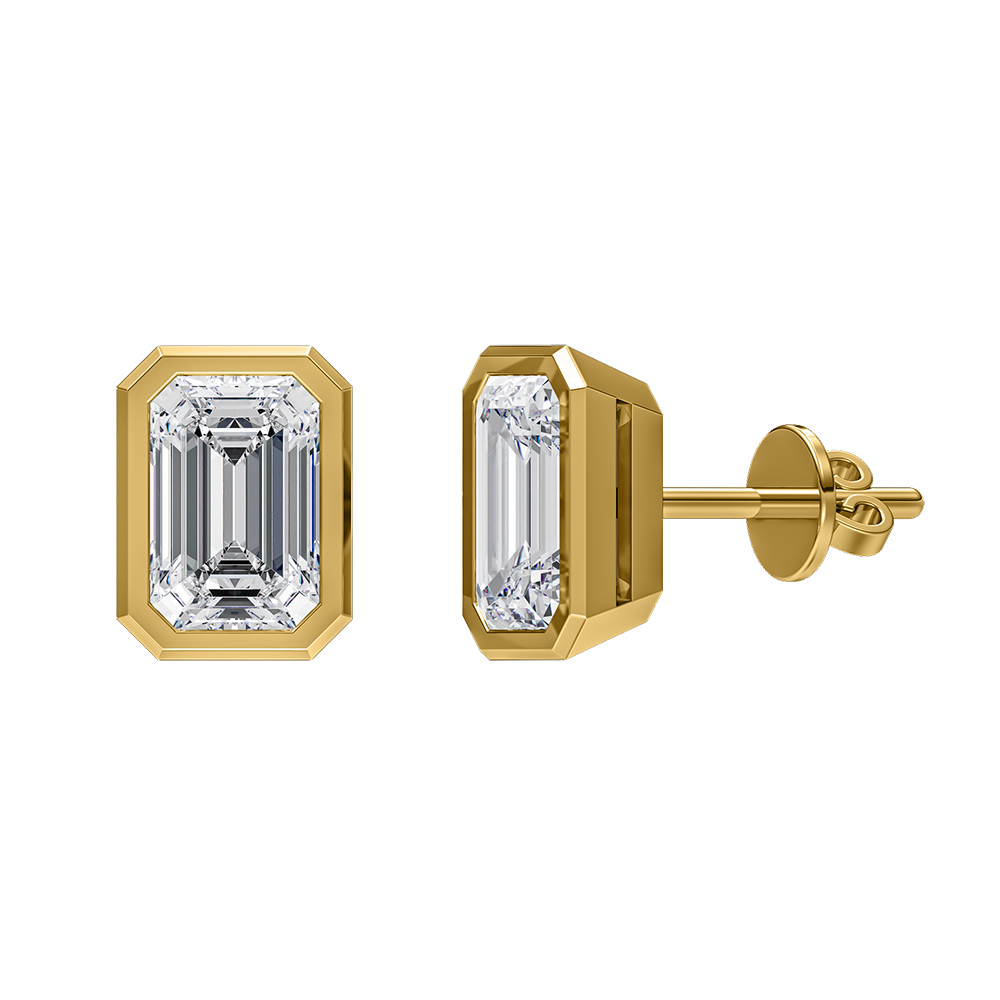 Signature Bezel Set Stud Earrings