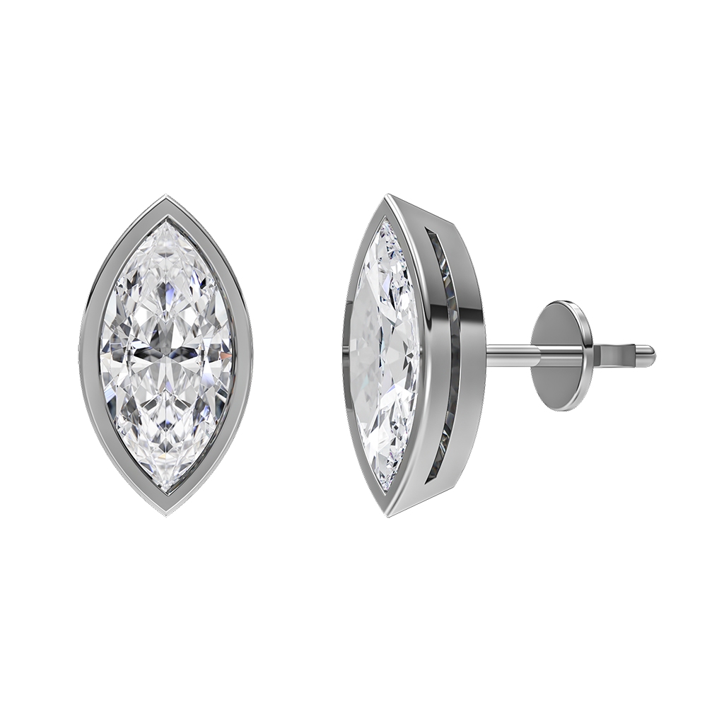 Signature Bezel Set Stud Earrings