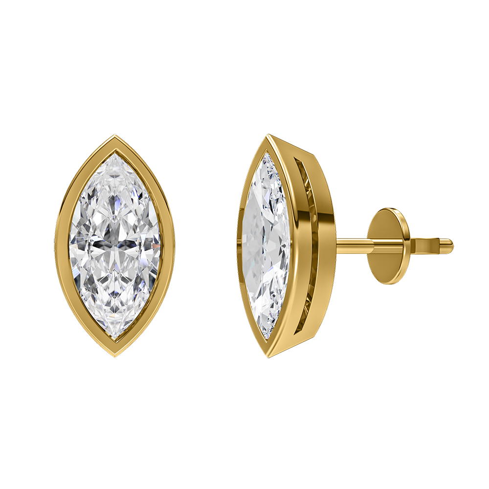 Signature Bezel Set Stud Earrings