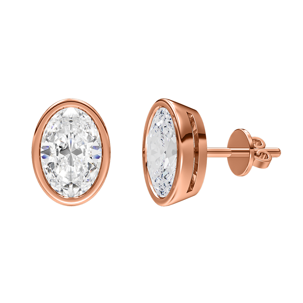 Signature Bezel Set Stud Earrings