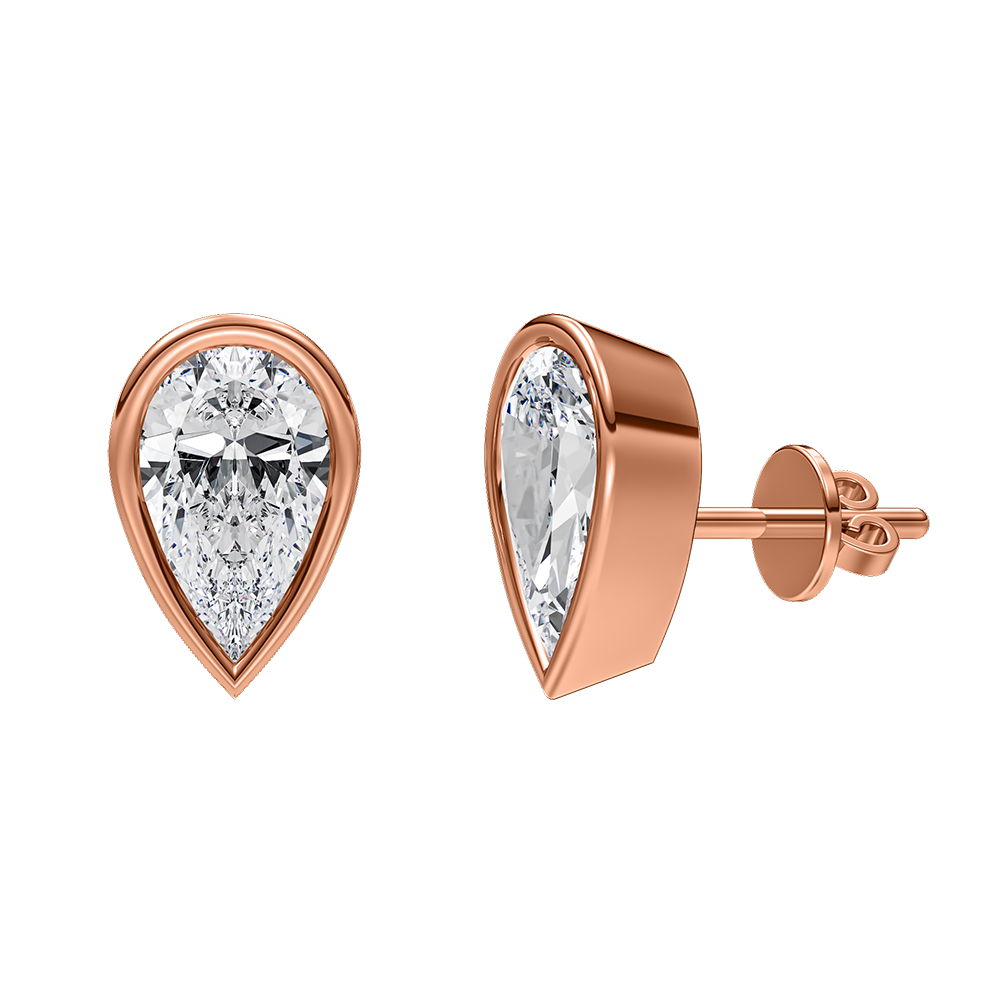 Signature Bezel Set Stud Earrings