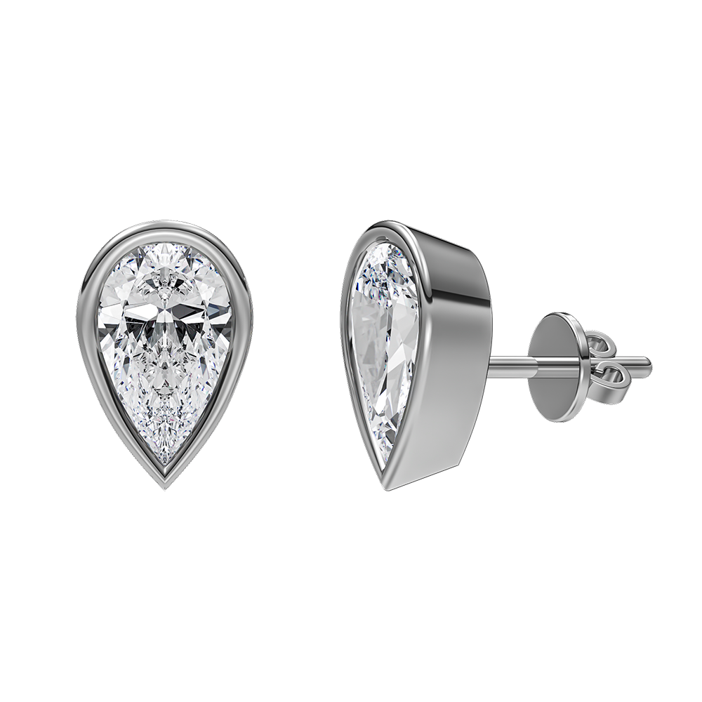 Signature Bezel Set Stud Earrings
