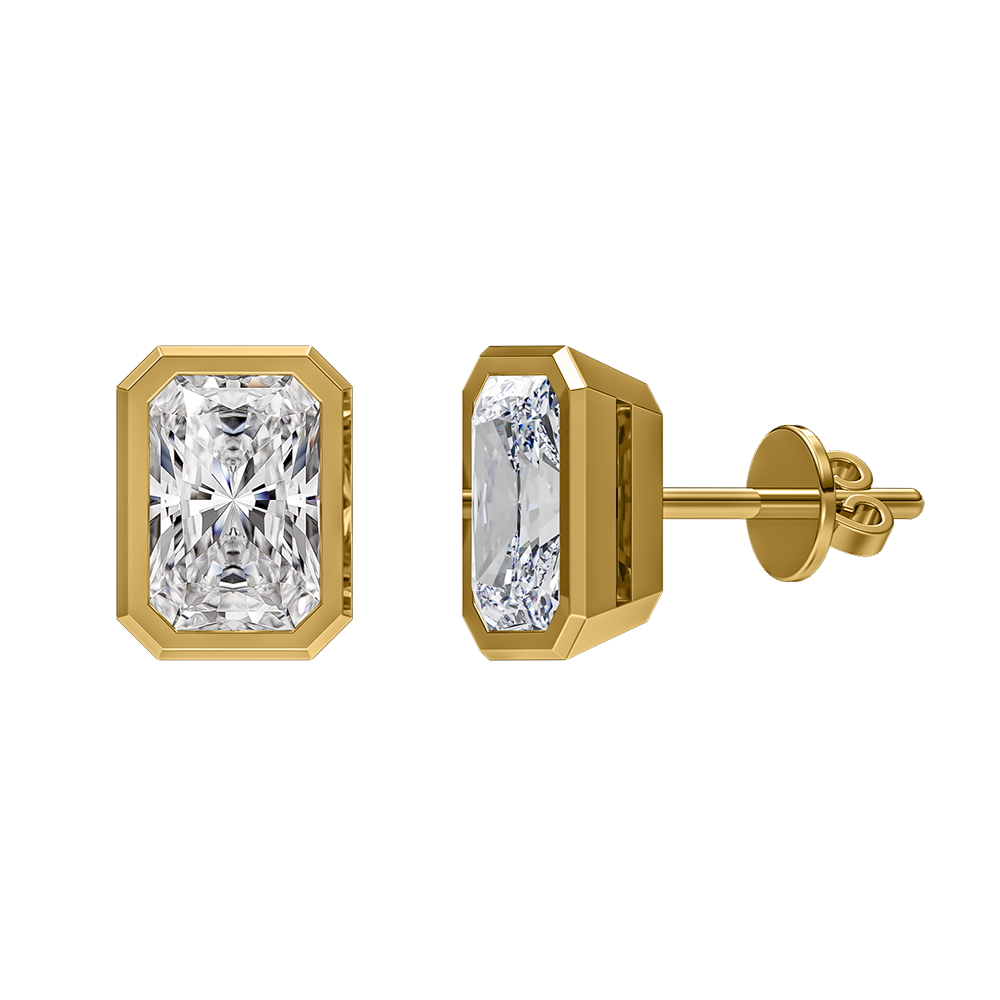 Signature Bezel Set Stud Earrings