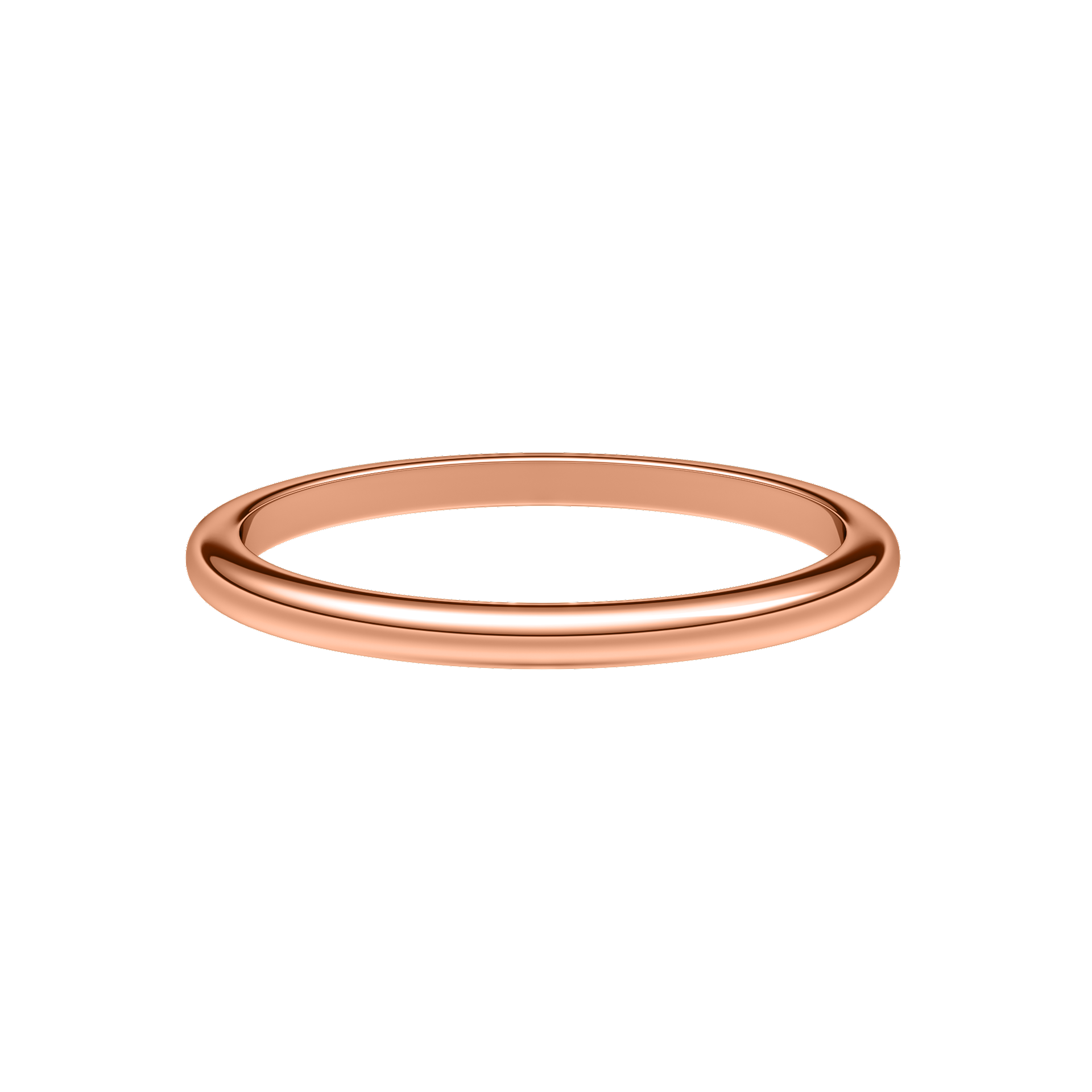 Womens Fine Half Round Band