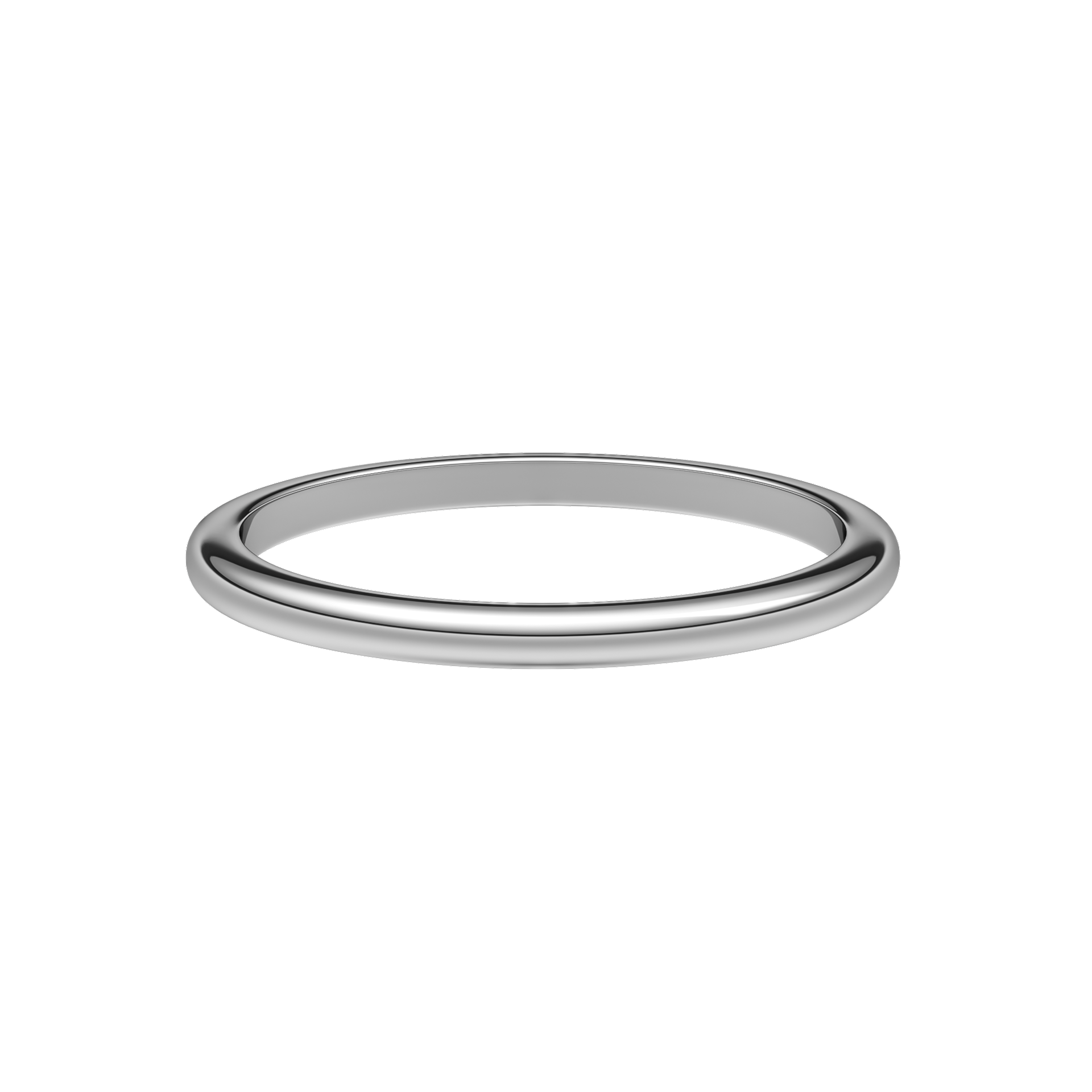 Womens Fine Half Round Band