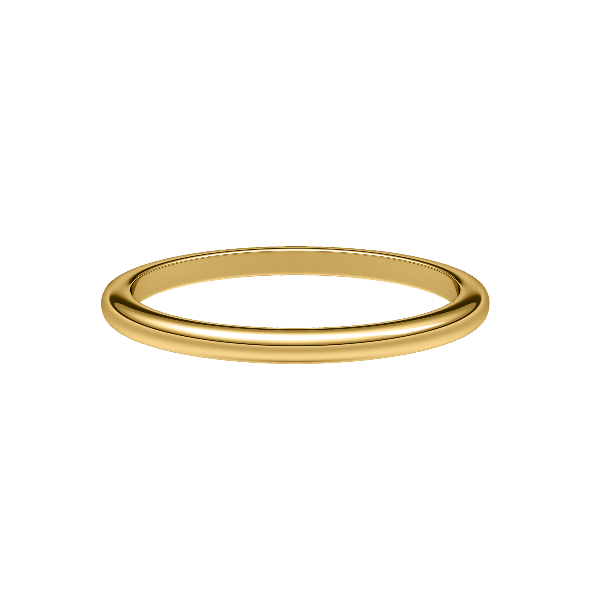 Womens Fine Half Round Band