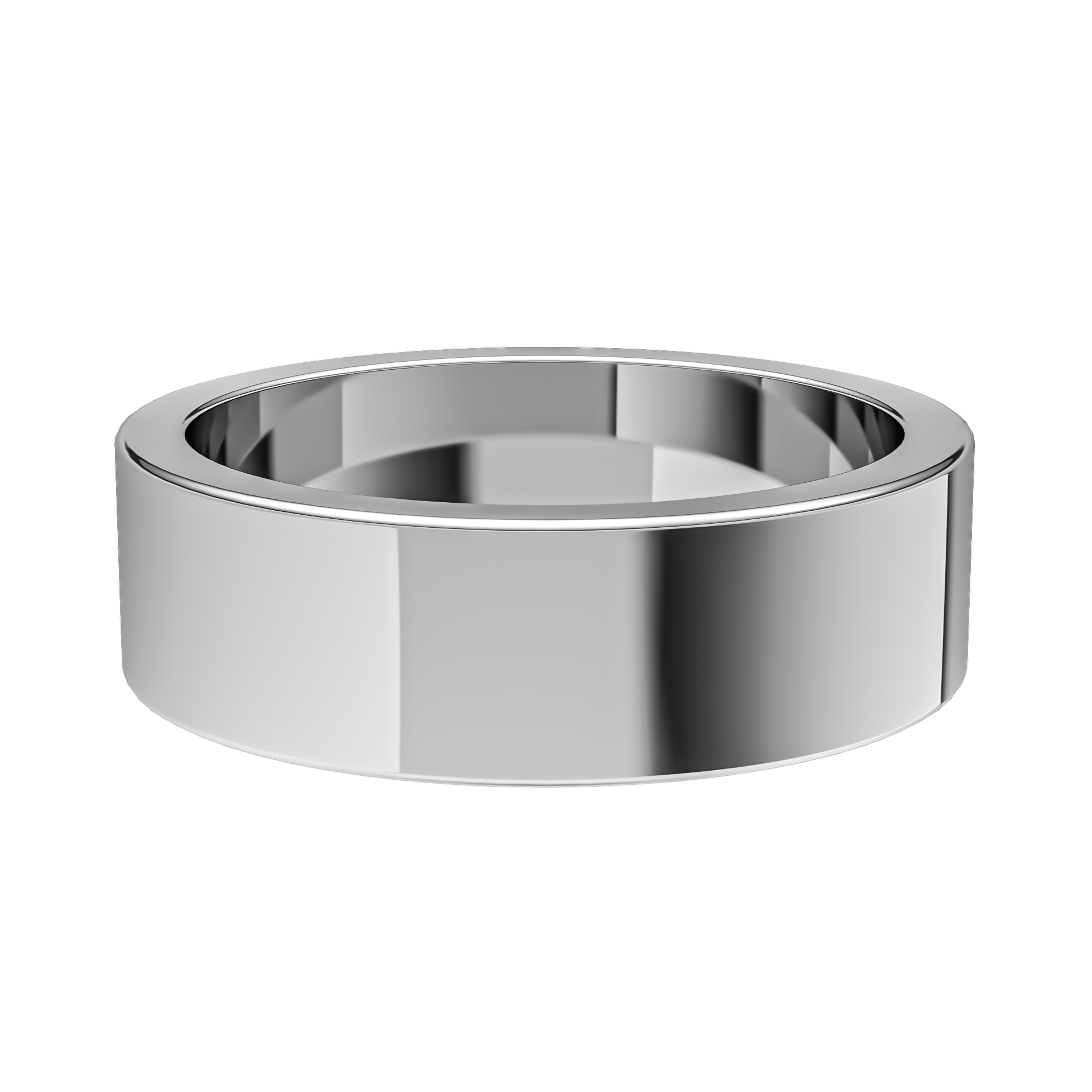Mens Flat Wedding Band