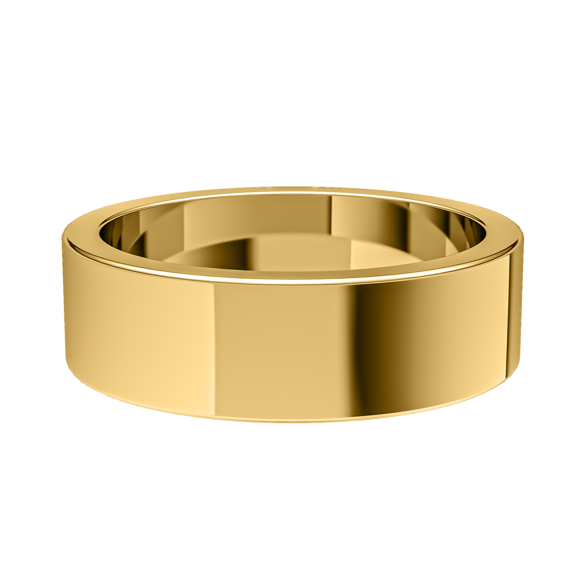 Mens Flat Wedding Band