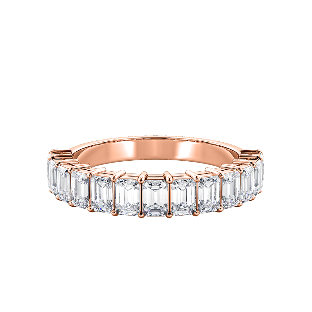 Emerald Cut Vertical Eternity