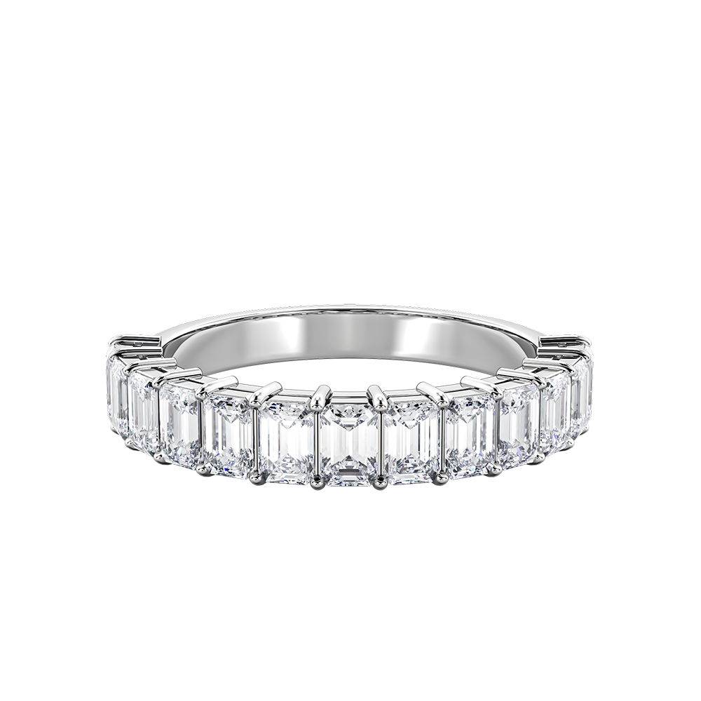 Emerald Cut Vertical Eternity