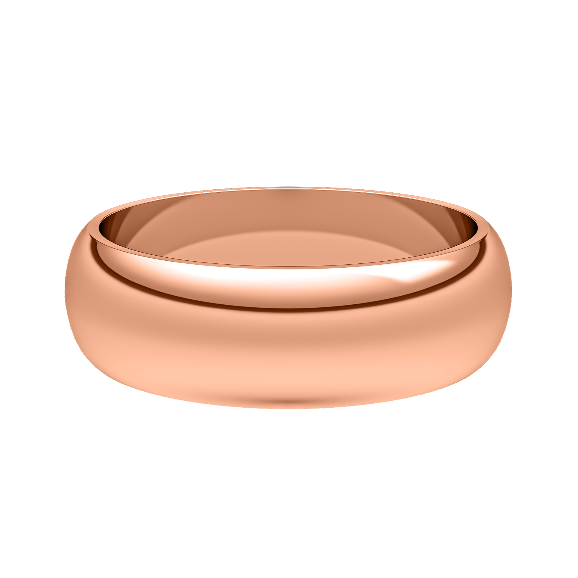 Mens Classic Half Round Band