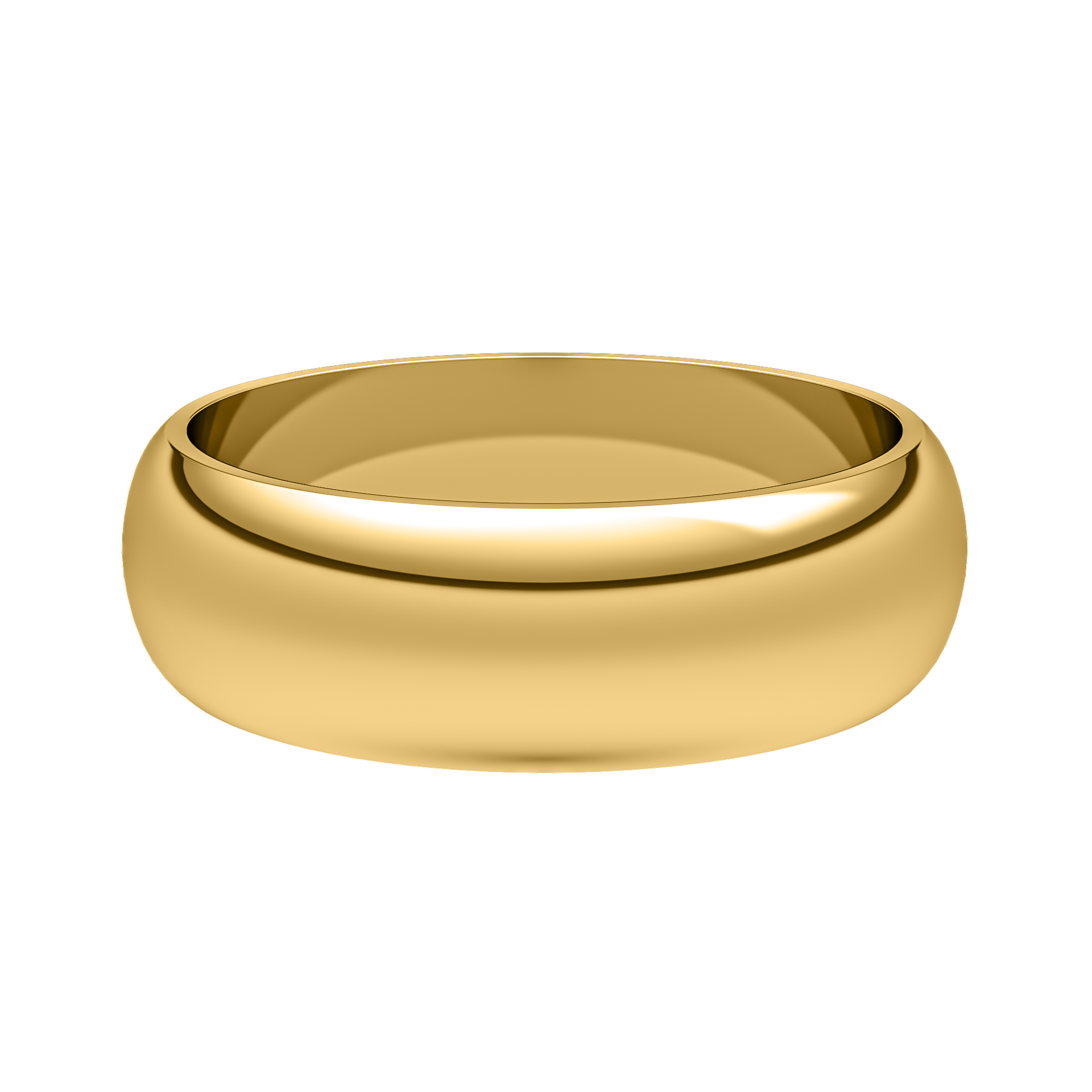 Mens Classic Half Round Band