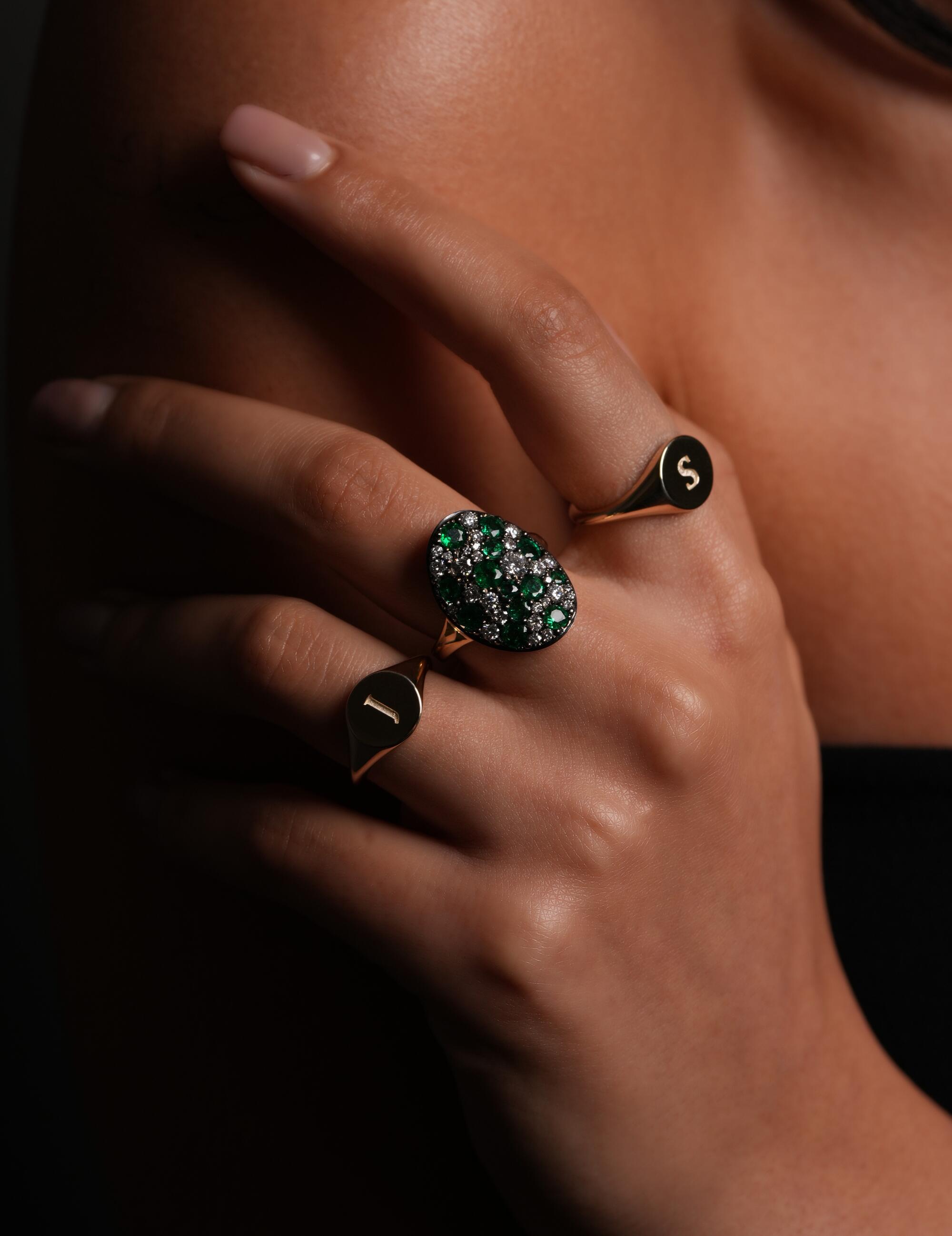 Initial Signet Rings