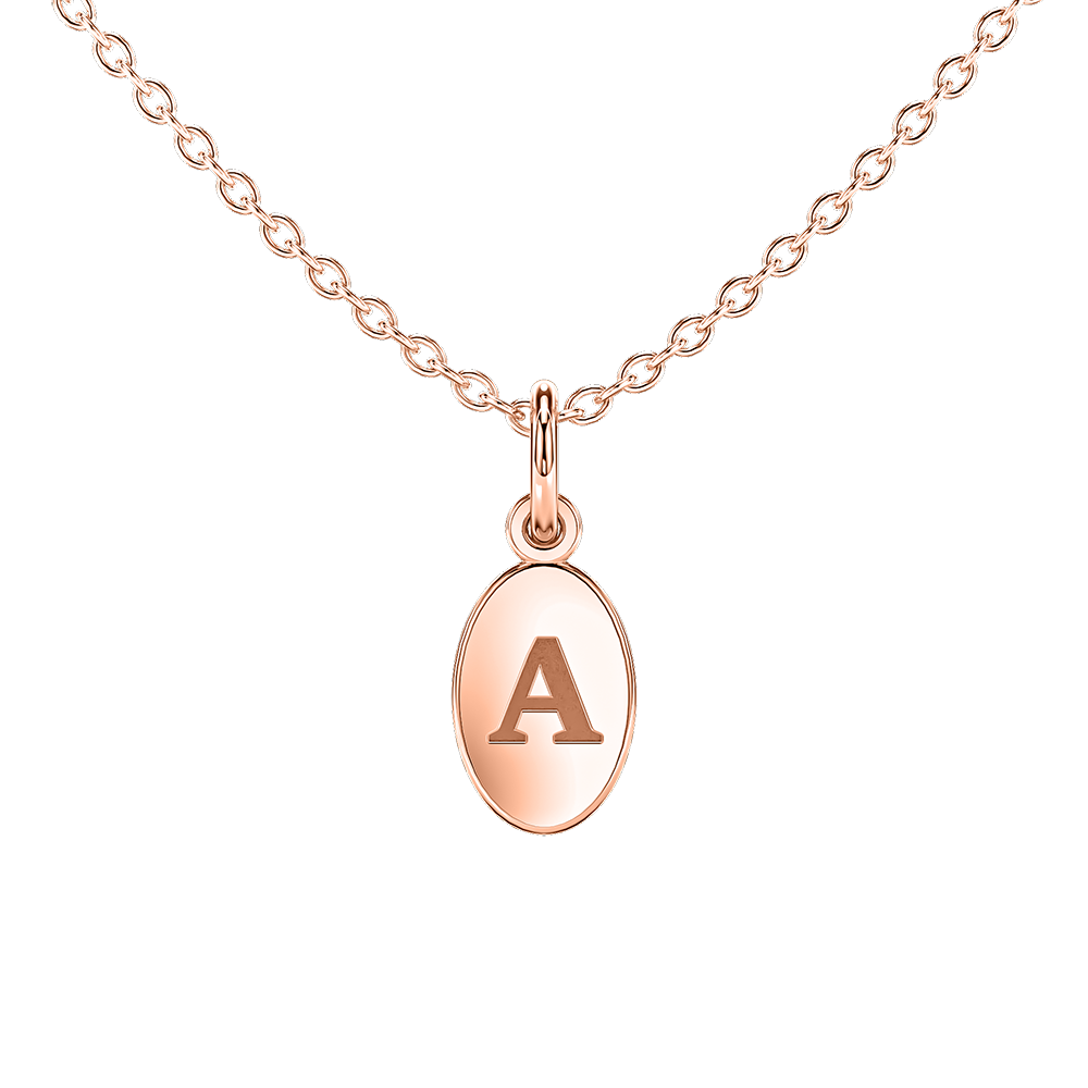 Oval Initial Pendant