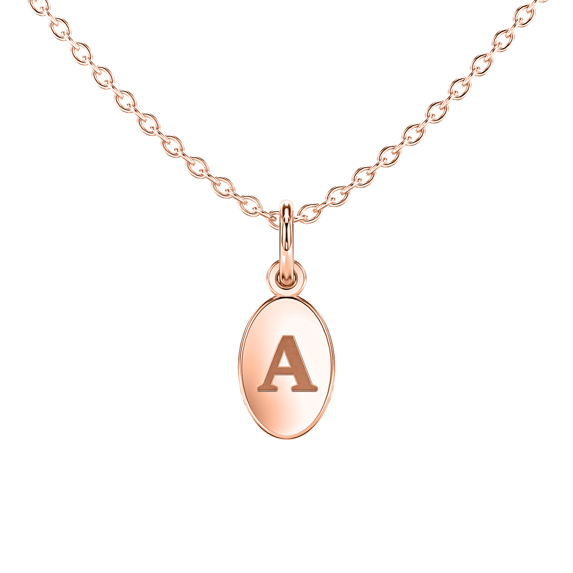 Oval Initial Pendant