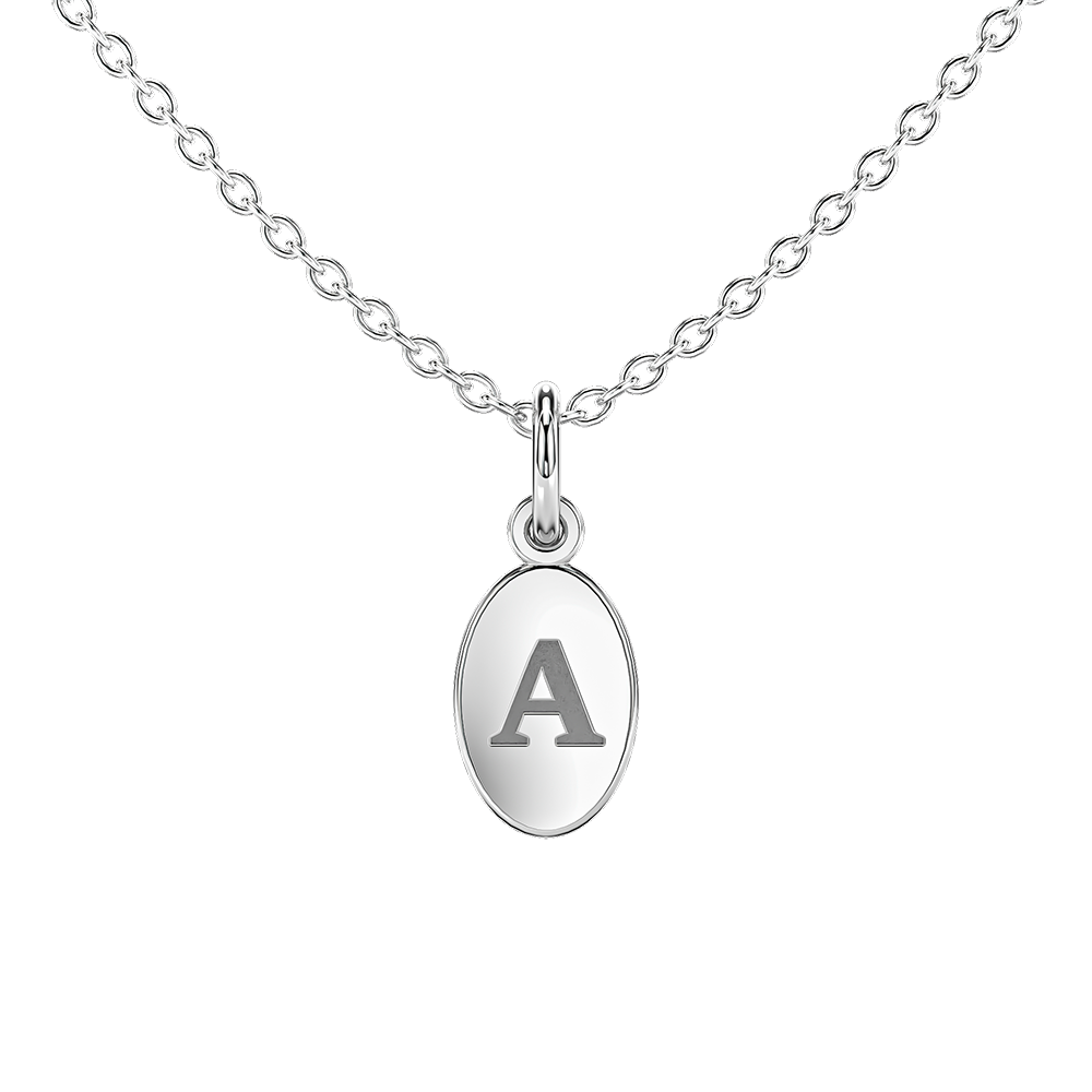 Oval Initial Pendant