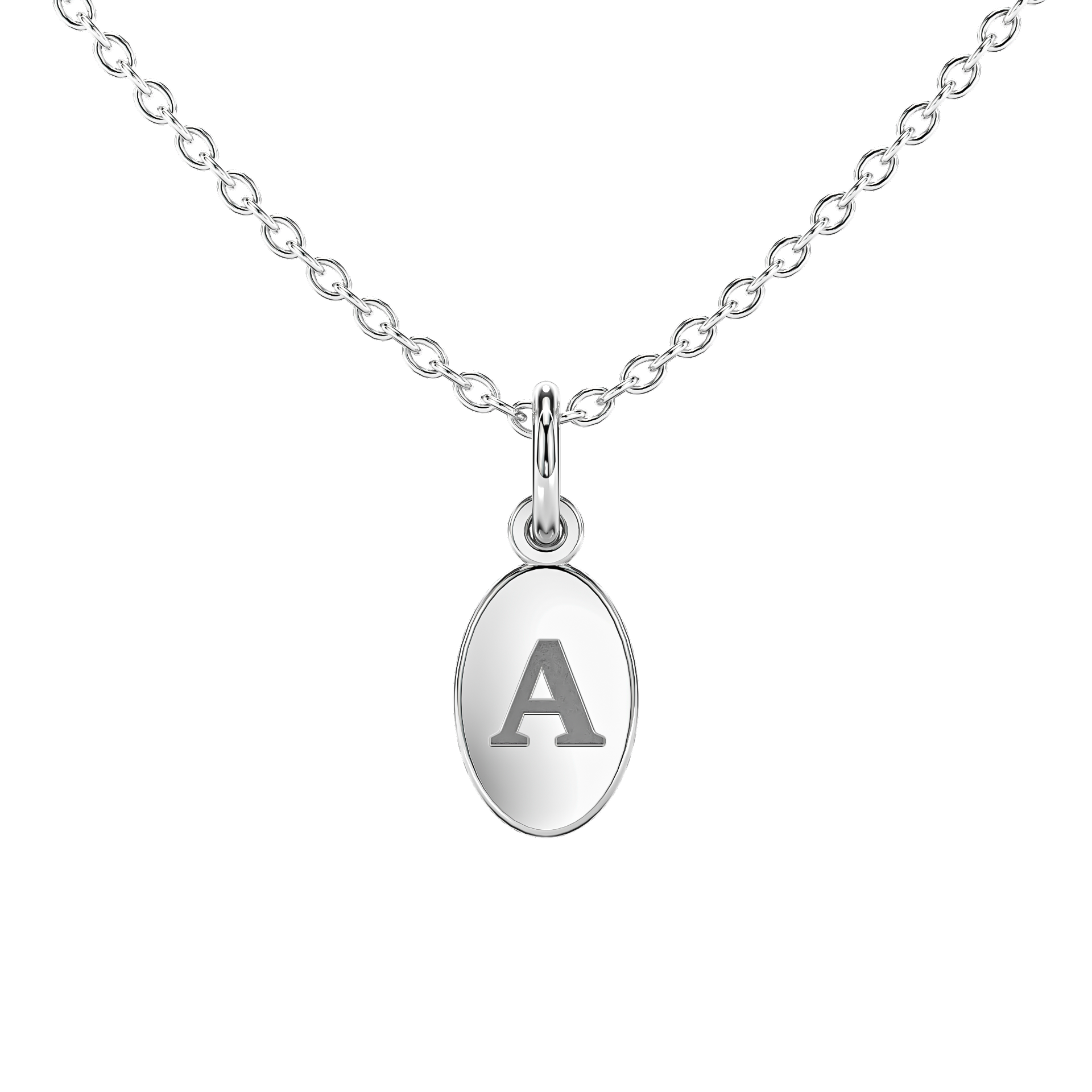 Oval Initial Pendant