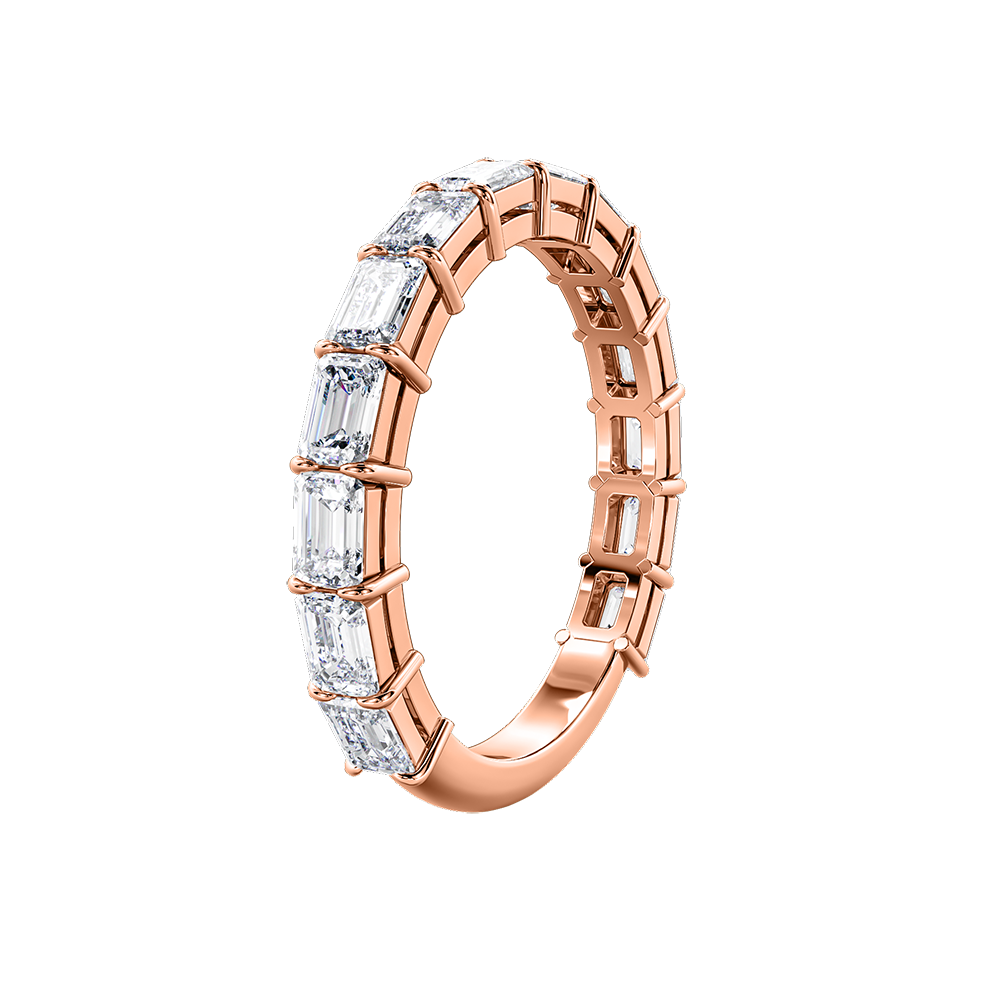 Emerald Cut Horizontal Eternity