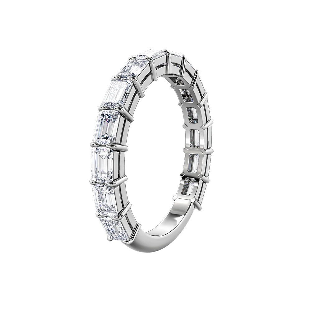 Emerald Cut Horizontal Eternity