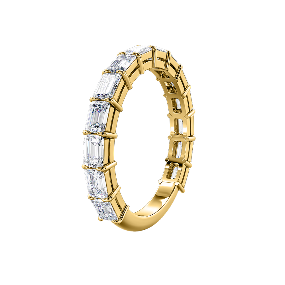 Emerald Cut Horizontal Eternity