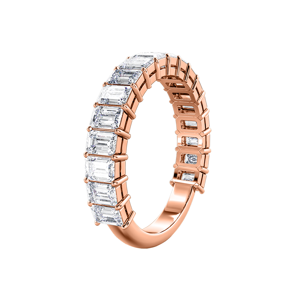 Emerald Cut Vertical Eternity