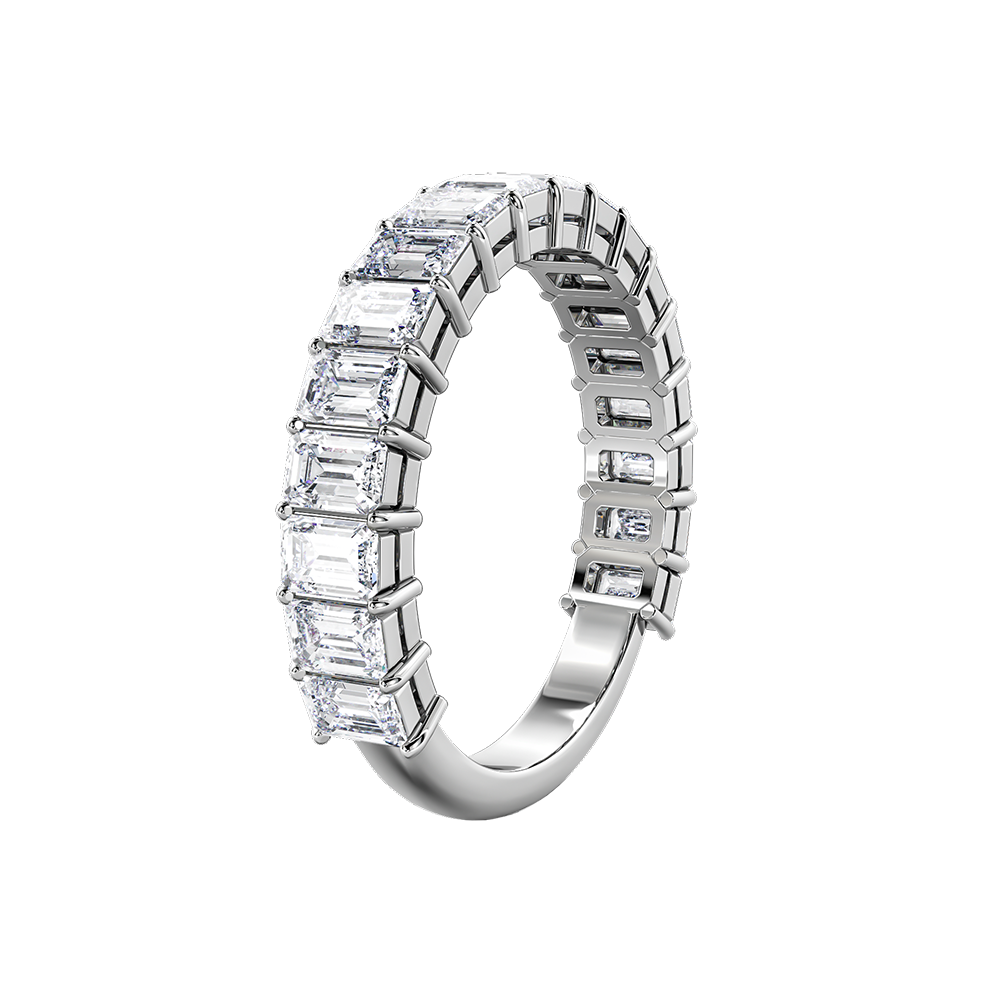 Emerald Cut Vertical Eternity