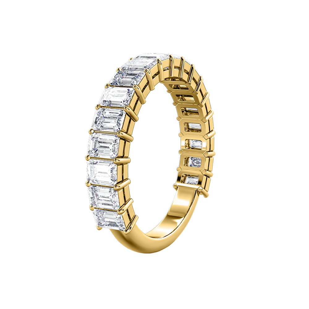 Emerald Cut Vertical Eternity