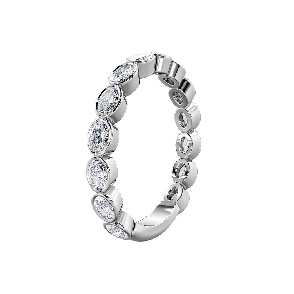 Oval Bezel Horizontal Eternity