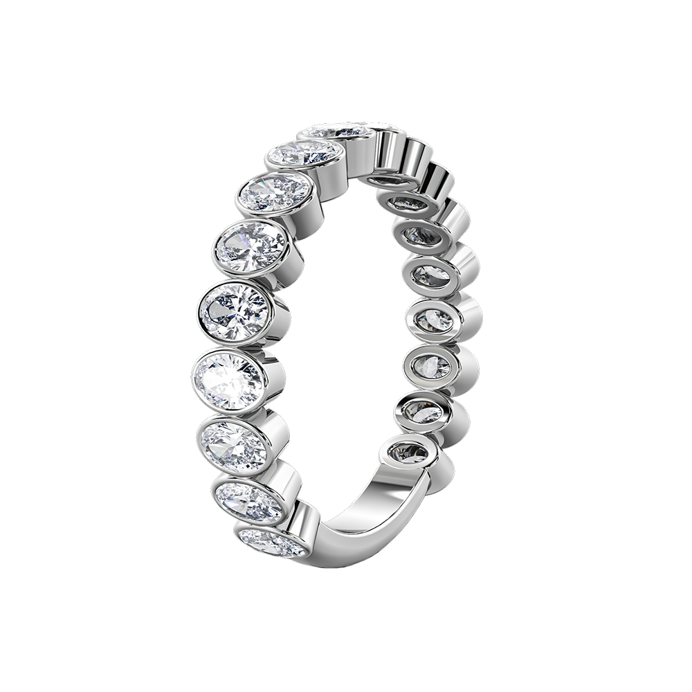 Oval Bezel Vertical Eternity