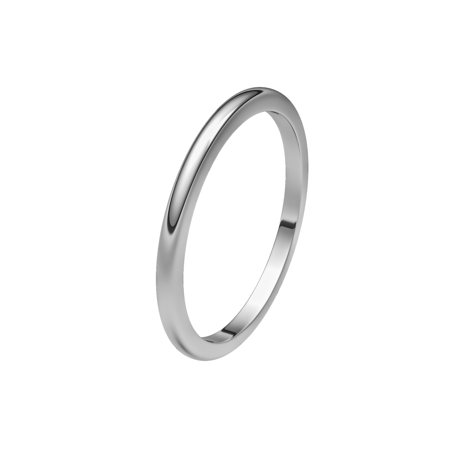 Womens Fine Half Round Band