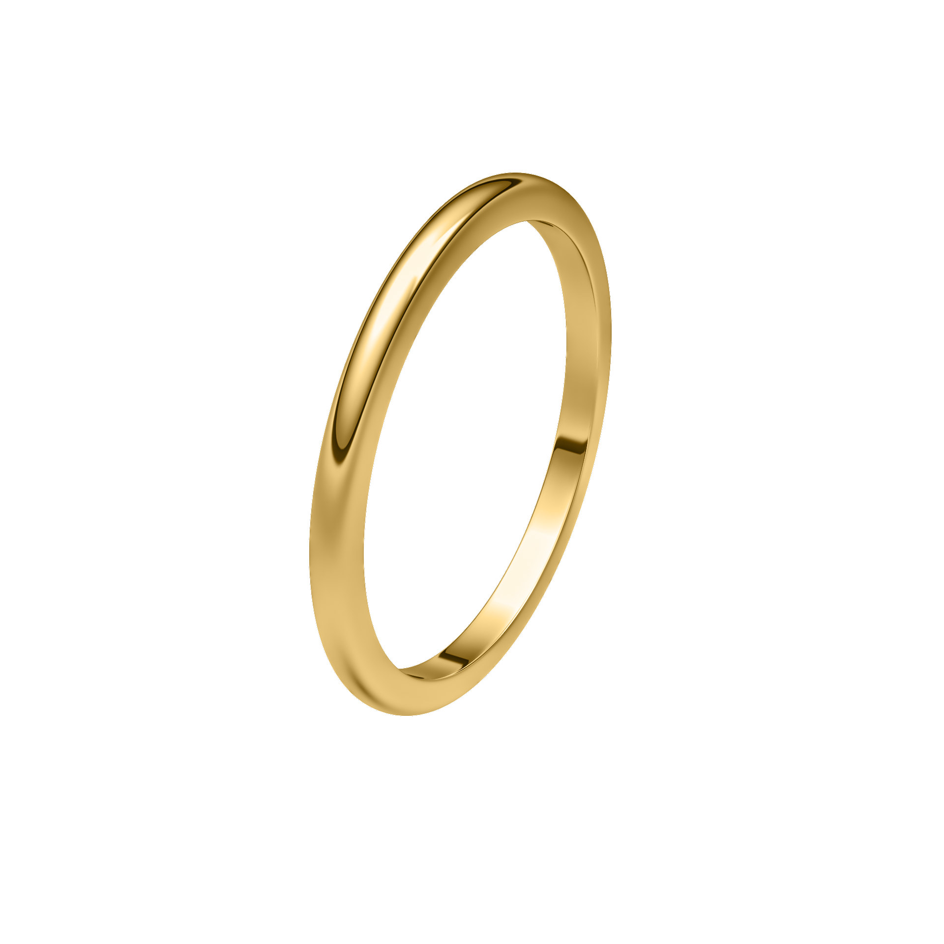 Womens Fine Half Round Band