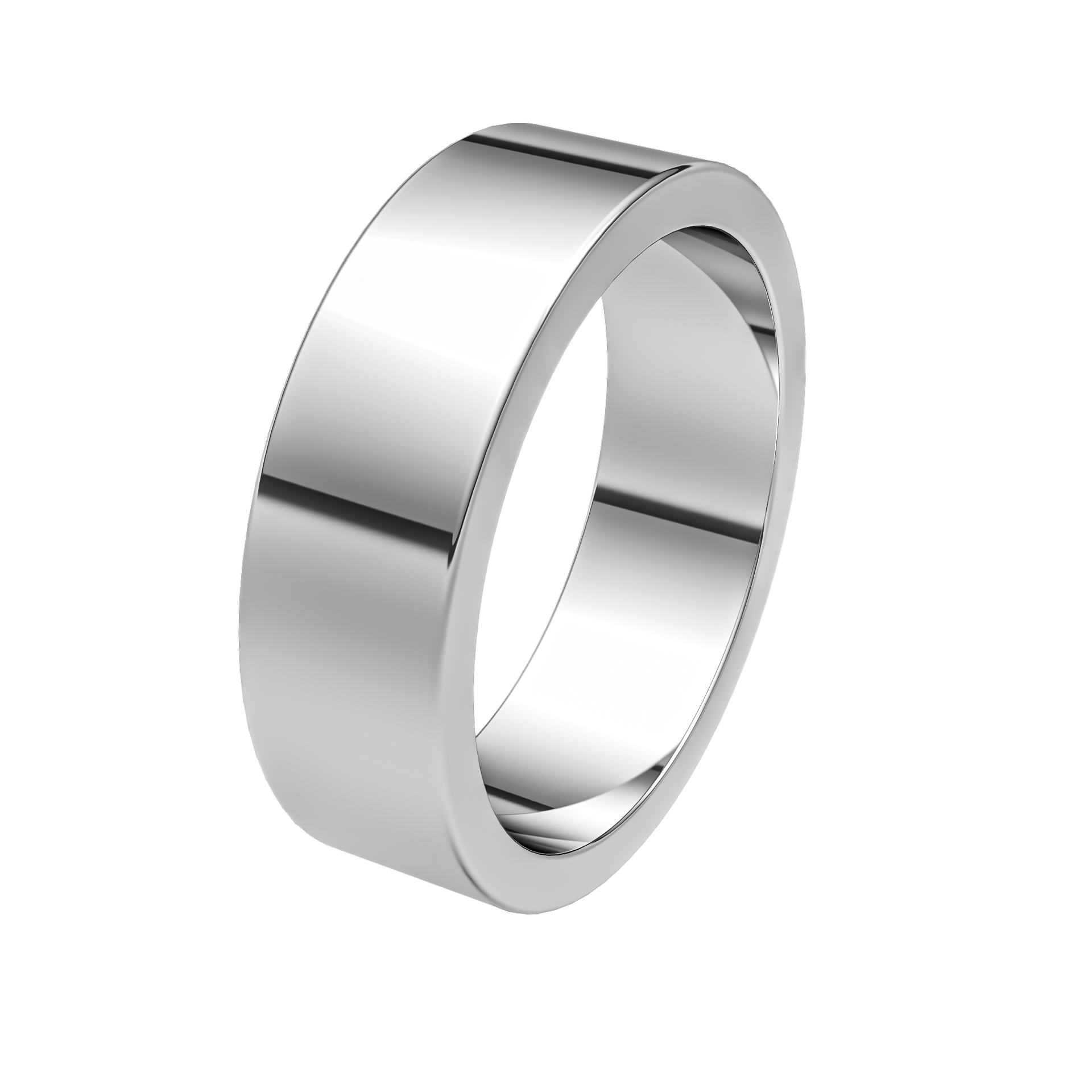 Mens Flat Wedding Band