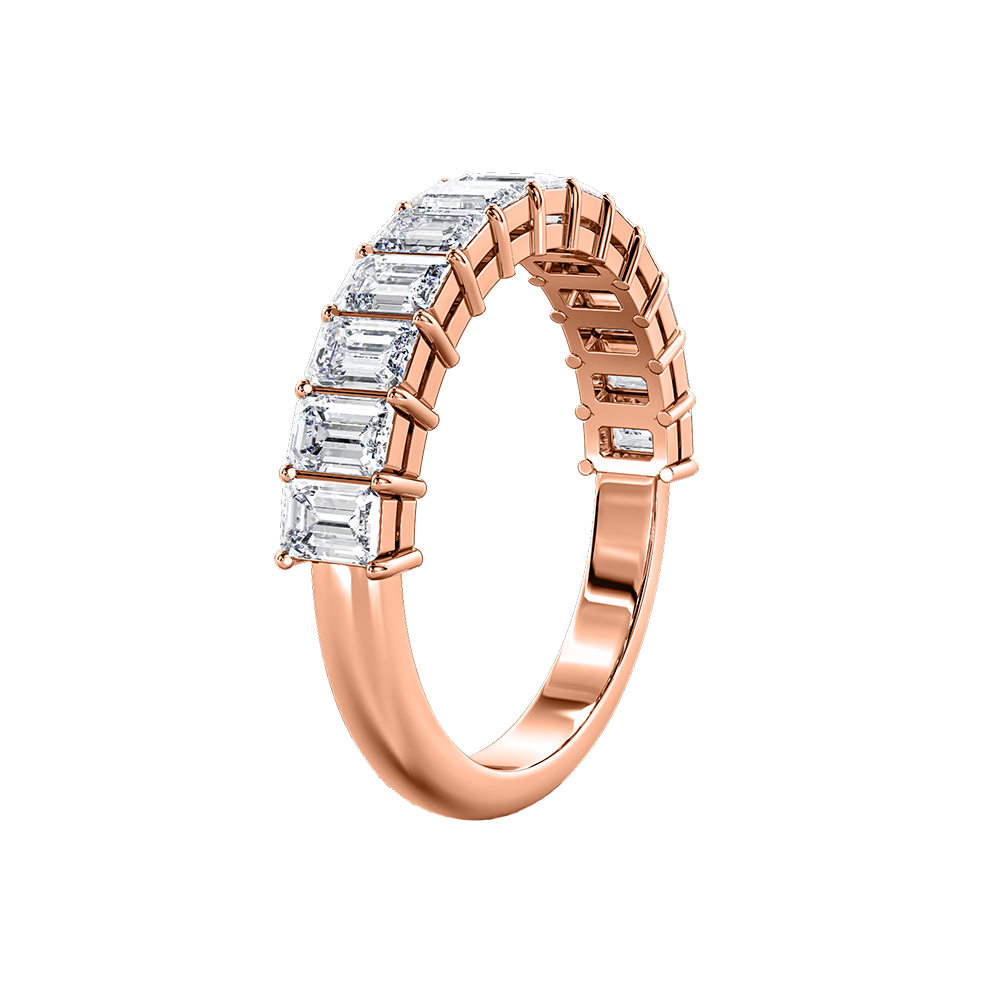 Emerald Cut Vertical Eternity