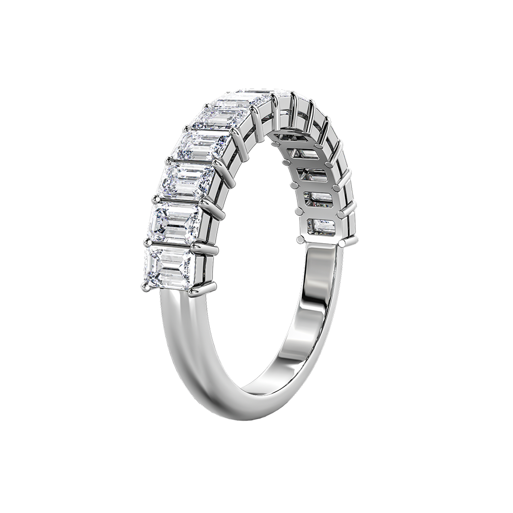 Emerald Cut Vertical Eternity
