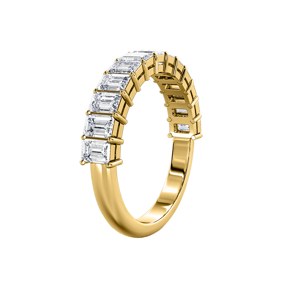 Emerald Cut Vertical Eternity