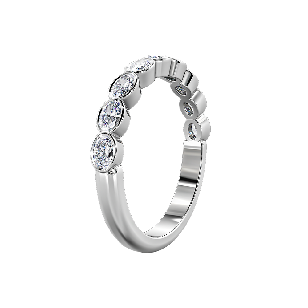 Oval Bezel Horizontal Eternity