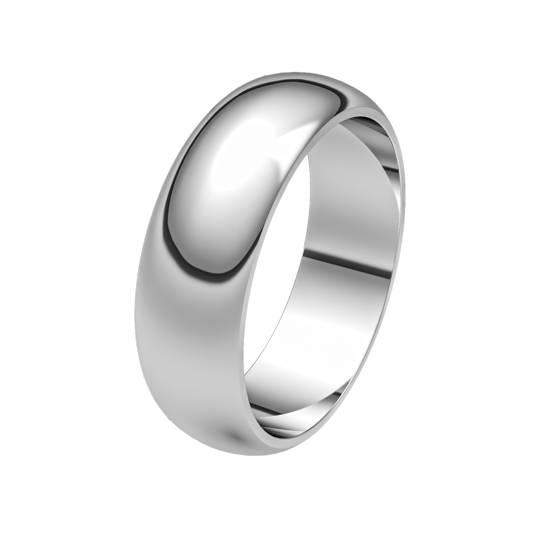 Mens Classic Half Round Band